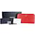 Louis Vuitton Cartera larga de cuero rojo saffiano Prada Roja  ref.1243339
