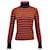 Chloé Chloe Striped Turtleneck Sweater in Orange Cashmere Wool  ref.1244000