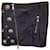 Versus Versace Lion Head Studs Zipped Skirt in Black Calfskin Leather Pony-style calfskin  ref.1244045