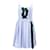 Prada Ruffled Striped Mini Dress in Light Blue Cotton  ref.1244051