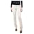 Stella Mc Cartney Jean crème à surpiqûres contrastées - taille UK 8 Coton Écru  ref.1244204