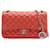 Chanel Timeless Roja Cuero  ref.1244339