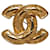 Chanel Gold CC Quilted Brooch Golden Metal Gold-plated  ref.1244390