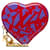 Porte-monnaie Louis Vuitton rouge monogramme Vernis Sweet Repeat Heart Cuir Cuir vernis  ref.1244391