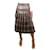 Gucci Saia midi plissada xadrez marrom - tamanho UK 16 Lã  ref.1244485