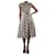 Michael Kors Cream checkered pleated dress - size UK 6 Silk  ref.1244498