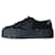 Double Prada Zapatillas deportivas con ruedas forradas en negro - talla UE 37 Goma  ref.1244516