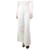 Autre Marque Pantalon large en velours côtelé blanc - taille UK 10 Coton  ref.1244519