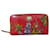 Dolce & Gabbana Carteira com estampa de glicínia vermelha Roxo Gold hardware Roxo escuro Couro envernizado  ref.1244525