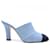 Chanel Mules Blue Leather  ref.1244562