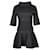 Chanel Robe noire matelassée scintillante Toile  ref.1244589