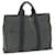 Hermès HERMES Fourre Tout MM Handtasche Canvas Grau Schwarz Auth 66009 Leinwand  ref.1244674