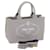 PRADA Canapa PM Hand Bag Canvas 2way Gray Auth am5703 Grey Cloth  ref.1244784