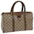 GUCCI GG Supreme Web Sherry Line Boston Bag PVC Beige Red 58 02 007 Auth tb1042  ref.1244805