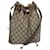 GUCCI GG Supreme Web Sherry Line Shoulder Bag Beige Green 41 02 034 Auth yk10500  ref.1244815