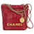 Chanel Chanel 22 Roja Cuero  ref.1244940