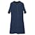 Chanel 17A Blaues Polyester-Rayon-Strickkleid Tweed  ref.1244994