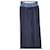 Chanel Pantalon Palazzo à taille en denim en soie imprimée bleu marine Coton Multicolore  ref.1245004