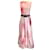 Autre Marque Leo Lin Pink Isabella Flora Print Belted Sleeveless Midi Dress Cotton  ref.1245302