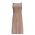 Autre Marque Vestido plissado de seda nude Chanel Bege  ref.1245315