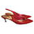 Sapatos de salto alto vermelhos Escada tamanho 39 Couro  ref.1245324