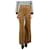 Victoria Beckham Pantalón ancho de pana marrón - talla UK 8 Castaño Algodón  ref.1245449