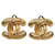 Pendientes de clip Chanel Gold CC Dorado Metal Chapado en oro  ref.1245503