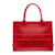 Tote tipo libro mediano Dior de piel con relieve oblicuo rojo Roja Cuero Becerro  ref.1245514
