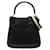 Bolso satchel con tela de bambú y lona GG negra de Gucci Negro Cuero Lienzo Becerro Paño  ref.1245528