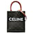 Céline Celine Brown Mini Triomphe Vertical Cabas Dark brown Leather Cloth Pony-style calfskin Cloth  ref.1245533