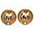 Pendientes de clip Chanel Gold CC Dorado Metal Chapado en oro  ref.1245549