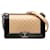 Bolso mediano con solapa bicolor Boy de piel de cordero marrón Chanel Marrón Castaño Cuero  ref.1245557