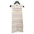 Chanel Vestido de verano a rayas con botones en la parte delantera Crudo Algodón  ref.1245567