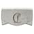 Christian Louboutin Silver Mini Metallic Glitter Clutch/ Shoulder Bag Silvery Leather  ref.1245610