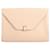 Valextra Pochette enveloppe en cuir couleur chair métallisée Cuir d'agneau  ref.1245616
