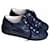 Chanel sneakers / scarpe da tennis con lacci logo CC Blu Pelle Pizzo  ref.1245656