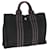 Hermès HERMES Fourre Tout Hand Bag Canvas Gray Black Auth 65311 Grey Cloth  ref.1245679