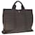 Hermès HERMES Her Line MM Tote Bag Canvas Gray Auth 65504 Grey Cloth  ref.1245693