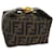 FENDI Zucca Canvas Mini Hand Bag Black Brown Auth am5640  ref.1245703