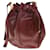 CARTIER Shoulder Bag Leather Wine Red Auth 65776  ref.1245725
