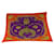 Hermès HERMES Carre Pleated LES CAVALIERS D'OR Scarf Silk Purple Orange Auth 65451  ref.1245766