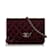 Wallet On Chain CHANEL Handtaschen Rot Leinen  ref.1245821