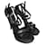 GIANVITO ROSSI  Sandals T.eu 37.5 Exotic leathers Black  ref.1246153