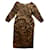 Yves Saint Laurent Skirt suit Brown Black Silk  ref.1246624