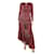 Autre Marque Black floral-printed silk asymmetric midi dress - size UK 10  ref.1246999