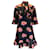 Autre Marque Jonathan Cohen Black Multi Floral Printed Tie-Neck Cotton Dress  ref.1246211