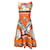 Autre Marque Salvatore Piccione Vestido de algodón con estampado de cebra multicolor naranja  ref.1246223