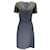 Autre Marque Armani Collezioni Vestido midi de punto elástico con cuello en V y manga corta en gris carbón Viscosa  ref.1246227