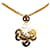 Chanel Gold CC Anhänger Halskette Golden Metall Vergoldet  ref.1246515