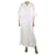 Autre Marque Vestido midi de lino con bolsillos de parche color crema - Talla M Crudo  ref.1246594
